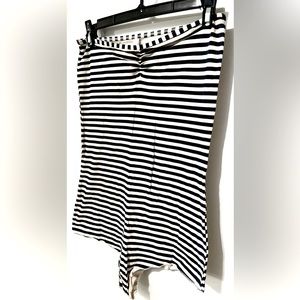 Navy & White Stripe Tube Top Bodysuit | American Apparel